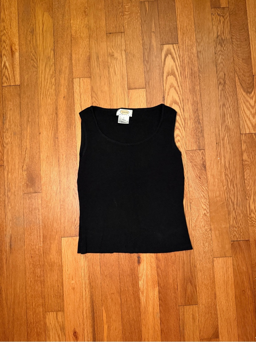 Talbots Black Ribbed Tank Top